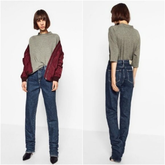 Zara Denim - ZARA Trafaluc slouchy and ruched jeans 4